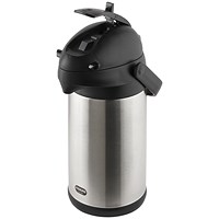 Addis Chrome President Pump Pot Vacuum Jug, 3 Litres