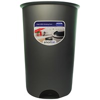 Addis Open Top Bin Base, 50 Litre, Metallic