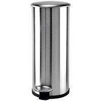 Addis Pedal Bin, Cushion Close, 30 Litre, Stainless Steel