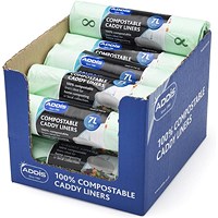 Addis Compostable Liners, 7 Litres, Green, Pack of 240