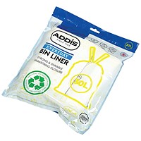 Addis Drawstring Bin Liner 30L 15 Liners Per Roll Pack of 3