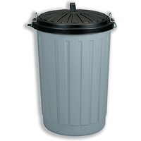 Addis Dustbin Round 90 Litre Grey With Black Lid