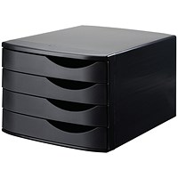 Jalema 4 Drawer Set, Black