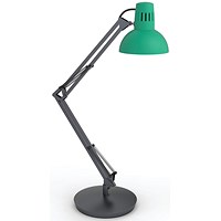 Alba Architect LED Desk Lamp Green (Flexible at base, arm and head)