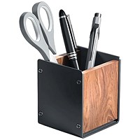 Alba Pen Holder Black/Walnut