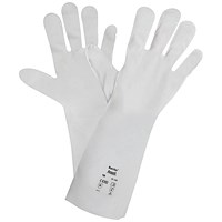 Ansell Barrier 02-100 Gloves, White, Large