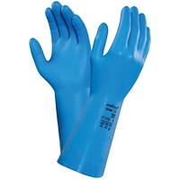 Ansell Versatouch 37-210 Gloves, Blue, Size 9 Large, Pack of 144