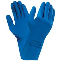 Ansell Versatouch 87-195 Gloves, Blue, Size 9 Large Ansell Versatouch 87-195 Gloves, Blue, Size 9 Large