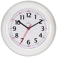 Acctim Wexham 24 Hour Plastic Wall Clock White