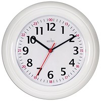 Acctim Wexham 24 Hour Plastic Wall Clock White Acctim Wexham 24 Hour Plastic Wall Clock White