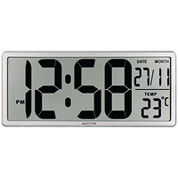 Acctim Date Keeper Jumbo LCD Wall/Desk Clock with Autoset