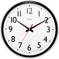 Acctim Commander Wall Clock Black 35cm