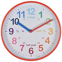 Acctim Wickford Time Teaching Clock, Red