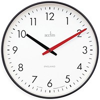 Acctim Riley Office Wall Clock Black 30cm