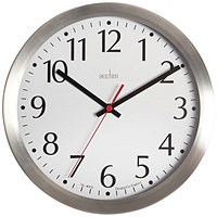 Acctim Javik 10 Inch Wall Clock Aluminium