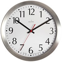 Acctim Javik 10 Inch Wall Clock Aluminium Acctim Javik 10 Inch Wall Clock Aluminium