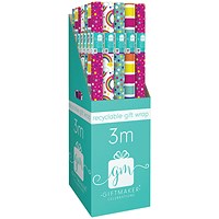 Giftmaker 3M Recyclable Gift Wrap Brights (Pack of 36)