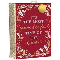 Giftmaker Wonderful Time Christmas Bag XL Pack of 6