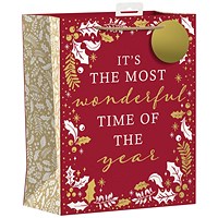 Giftmaker Wonderful Time Christmas Bag Large Pack of 6
