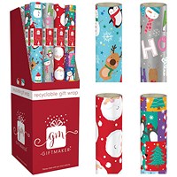 Giftmaker Santa/Friends Wrapping Paper 4m x 69cm Pack of 50