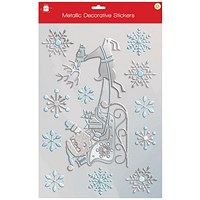 Giftmaker Window Metallic Christmas Stickers Pack of 24