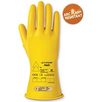 Activarmr Low Volt Electrical Insulating Gloves, Class 00, Size 8 Medium