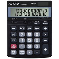 Aurora DT940C 12 Digit Semi Desktop Calculator DT940C