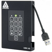 Apricorn Aegis Fortress USB 3.0 Portable Solid State Drive, 4TB, Black