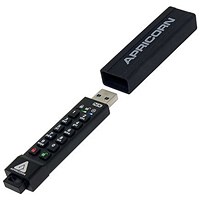 Apricorn Aegis Secure Key 3NX USB 3.2 Flash Drive, 8GB, Black