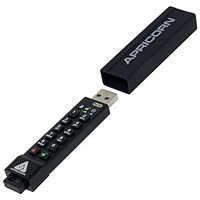 Apricorn Aegis Secure Key 3NX USB 3.2 Flash Drive, 8GB, Black Apricorn Aegis Secure Key 3NX USB 3.2 Flash Drive, 8GB, Black