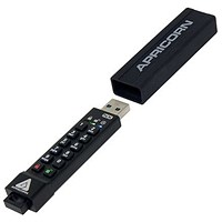 Apricorn Aegis Secure Key 3NX USB 3.2 Flash Drive, 64GB, Black Apricorn Aegis Secure Key 3NX USB 3.2 Flash Drive, 64GB, Black