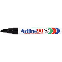 Artline 90 Chisel Tip Permanent Marker Black (Pack of 12)