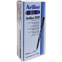 Artline 200 Fineliner, Blue, Pack of 12 - Buy One Get One Free