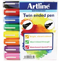 Artline 2-in-1 Flipchart Marker Assorted (Pack of 8)