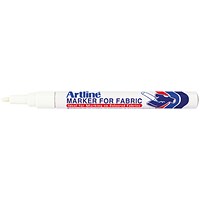 Artline EKC-1 Fabric Marker White (Pack of 12)