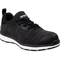 Arco Responsible CT122 Non-Metallic S1PS Safety Trainers, Black/Grey, 10