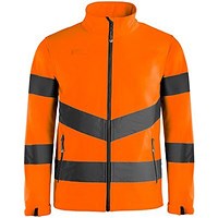 Arco Hi-Vis Softshell Jacket, Orange, Large