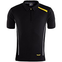 Trojan Men's Polo T-Shirt, Black, Large