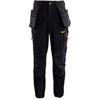 Trojan Tech Men's Cargo Trousers with Holster Pockets, Black, 2XL