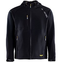 Trojan Men's Hooded Softshell Jacket, Black, Large