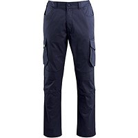 Arco Responsible Men's Navy Cargo Trousers with Kneepad Pockets 38R
