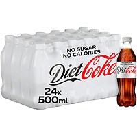 Diet Coke, 24x500ml Bottles