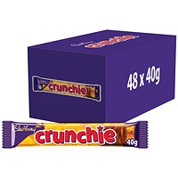 Cadbury Crunchie Chocolate Bar, 40g, Pack of 48 Cadbury Crunchie Chocolate Bar, 40g, Pack of 48