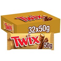 Twix Chocolate Bar, Pack of 32