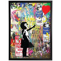 Banksy Balloon Girl Framed Print, A2 406x609mm