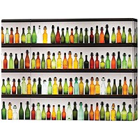Colourful Bottles Canvas Print, 508x812mm