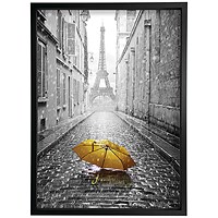 Yellow Umbrella In Paris Framed Print, A2 406x609mm