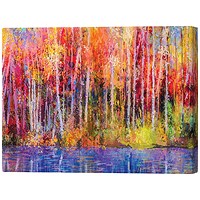 Abstract Forest Colour Strokes Canvas Print, 660x1016mm
