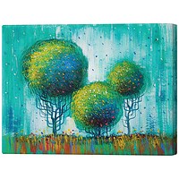 Three Round Trees Canvas Print, 508x812mm