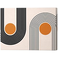 Curved Lines Round The Sun Canvas Print, 508x812mm